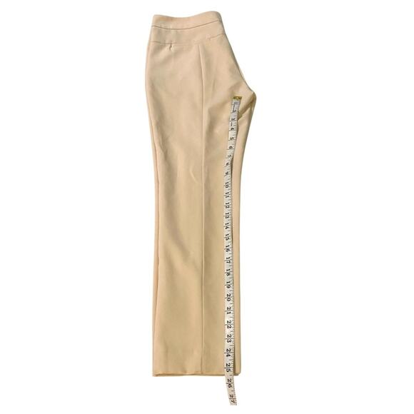 Adrianna Papell Cream Khaki Stretch Trouser Pants Beige Flat Front Workwear 6 - Picture 8 of 12